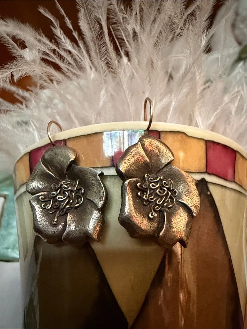 Peony earrings